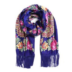 PRICES MAY VARY. Material: cotton and polyester. Traditional folk scarf with flower print Size: The length of this rectangular scarf with tassels is 190cm*67cm/75inch * 26.4inch (including tassels ) Lightweight,soft and close to the skin, the manufacturers commitment does not fade, no pilling,Can be used as shawl, scarf, dresses and you can use this over-sized shawl as a picnic blanket during your Fall season activities. You can wrap and cover up in any different ways as you want. Exquisite pack Maroon Scarf, Warm Shawl, Winter Wrap, Spring Summer Autumn Winter, Winter Print, Scarf For Women, Pashmina Scarf, Warm Scarf, Long Scarf