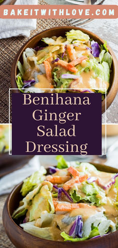 Benihana Ginger Salad Dressing Japanese Salad Dressing, Ginger Salad Dressing, Asian Salad Dressing, Ginger Salad, Easy Salad Dressing Recipes, Ginger Salad Dressings, Japanese Steakhouse, Salad Dressing Recipes Healthy, Easy Salad Dressing