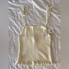 Never Worn! Still Has Original Tags. Cream Knit Top For Spring Day Out, Cream Knit Top For Day Out In Spring, Trendy Cream Knit Top For Spring, Cream Trendy Knit Top For Spring, Fitted Knitted Beige Tops, Cream Soft Knit Summer Tops, Cream Soft Knit Top For Spring, Fitted Cream Knit Top For Spring, White Soft Knit Tops For Summer