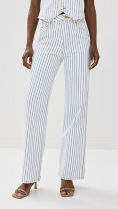 DL1961 Gisele Wide Leg Jeans | Shopbop Dl1961 Jeans, Wide Leg Jeans, Stripes Pattern, Stretch Denim, Leg Jeans, Nautical, Wide Leg, Luxury Fashion, How To Wear