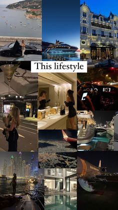 a collage of photos with the words this lifestyle