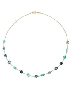 Ippolita 18K Yellow Gold Rock Candy Multi Blue Stone Waterfall Collar Necklace, 18 Stone Waterfall, Dress Reference, Rock Candy, Collar Necklace, Blue Stone, Blue Gold, Jewelry Accessories, Yellow Gold, Candy