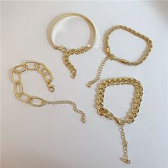 Brand Name: Huge BudGender: WomenMaterial: MetalMetals Type: Zinc AlloyBracelets Type: Chain & Link BraceletsOrigin: CN(Origin)Chain Type: Link ChainItem Type: BraceletsClasp Type: Lobster-claw-claspsCompatibility: All CompatibleShape\pattern: GeometricModel Number: WGB026Fine or Fashion: FashionStyle: PunkFunction: NONEPlated: Gold Plated,silver platedPackage: 4 pcs/setChain Bracelets: Punk Style Bracelets Bracelets Set, Chain Bracelets, Punk Style, Cuban Chain, Gold Plated Silver, Set For Women, Punk Fashion, Charm Bracelets, Bracelet Set