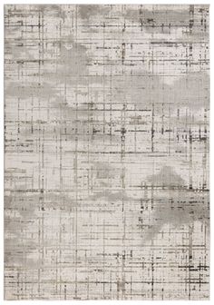 an abstract rug with grey and white colors