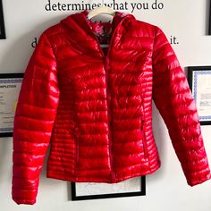 Red 2 Way Jacket, Vegan Interior, Perfect For The Spring. Various Sizes Available. I’d Suggest Going Up A Size From Your Normal Wear. I Wear A Size Small Xs And Prefer A Medium Fit In This Style. Fall Red Nylon Puffer Jacket, Red Nylon Puffer Jacket For Fall, Red Nylon Outerwear For Cold Weather, Casual Fitted Red Puffer Jacket, Red Nylon Outerwear For Spring, Red Nylon Puffer Outerwear, Casual Red Puffer Outerwear, Red Fitted Nylon Outerwear, Red Casual Puffer Jacket For Spring