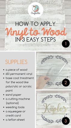 how to apply vinyl to wood in 3 easy steps