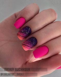 Nail Art Designs 2020 | New Nails Art for Summer 2020#nails #nailart #nailart2020 #20nails #naildesign #nailartdesigns Nail Acrylic, Short Square Nails, Nail Design Inspiration, Purple Nail, Latest Nail Art, Blue Nail, Glitter Acrylics, Short Nail Designs, Acrylic Designs