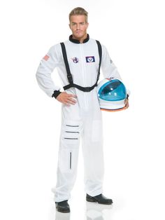 Adult White Astronaut Jumpsuit - costumes.com Astronaut Halloween Costume, Astronaut Halloween, Astronaut Costume, Halloween Men, Space Suit, Trick Or Treating, Unisex Baby Clothes, Preschool Outfits, Mens Costumes