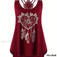 Olivia Mark - Womens Plus Size Solid Contrast Lace Criss Cross Cami Top - A Stylish and Comfortable Choice for Casual Wear with Slight Stretch Elegant Tank Tops, Plus Size Elegant Dresses, Criss Cross Tank Top, Basic Dress, Women Essentials, Round Neck Tops, Casual Tank Tops, Wearing Red, Casual Summer Dresses