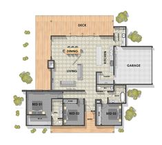 the floor plan for a home with two bedroom and an attached living room, dining area