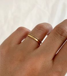 Gold Filled Ring Gold Ring Gold Ring Set Thick Gold Ring - Etsy Thick Gold Ring, Wedding Band Gold, Gold Ring Wedding, Stacking Ring Set, Stack Ring, Ring Wedding Band, Etsy Gold Ring, Gold Ring Sets, Gold Filled Ring