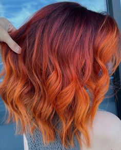 Orange Hair Dye, Color Melt, Fire Hair, Cute Hair Colors, Slay Queen, Red Shades, 2 Friends, Semi Permanent Hair Color, Color Melting