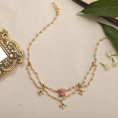 Lotus Motifs, Locket Design, Neck Pieces Jewelry, Layered Pearl Necklace, Gold Jewelry Simple Necklace, Pearl Necklace Designs, Antique Bridal Jewelry, Indian Jewellery Design Earrings