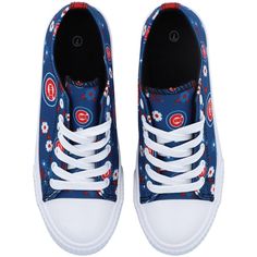 Kick off any Chicago Cubs outfit with these Flower Canvas shoes from FOCO. The closed, round toe and padded insole make for an extremely comfortable game day experience. An allover print of team graphics makes your Chicago Cubs fandom loud and clear. Closed, round toe Officially licensed Surface washable Padded insole Imported Textured outsole Brand: FOCO Material: 100% Textile - Upper Material and Lining; 100% Rubber with Fabric - Outsole Lace-up style with metal grommets Fits Women's shoe size Chicago Cubs Outfit, Loud And Clear, Flower Canvas, Dc Sneaker, Chicago Cubs, Up Styles, Canvas Shoes, Game Day, Nordstrom