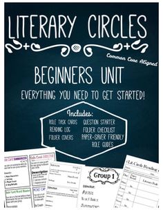 a blackboard with the words library circles and instructions for beginners to get started