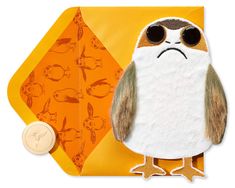 an image of a bird with sunglasses on it's face and another item in the background