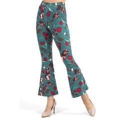 Step out in style this season with these beautiful women's plus size boho floral print bootcut pants. They are very comfortable to wear from day to night. Size: 1X.  Color: Black.  Gender: female.  Age Group: adult.  Pattern: printed. Plus Size Boho, Bootcut Pants, Plus Size Pants, Flared Pants, Green Pattern, Women Trends, Boho Floral, Flare Pants, Wide Leg Pants