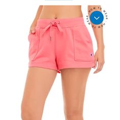 Champion Campus French Terry Shorts In Pinky Peach Xl Crafted In Soft French Terry, These Campus Shorts From Champion Offer A Comfortable Fit For Workouts Or Lounging Around The House. Product Details -Drawstring Elastic Waistband -2 Porkchop Pockets -2.5 In Inseam French Terry Fabric Pink Shorts With Pockets For Loungewear, Sporty Pink Pajama Shorts With Relaxed Fit, Pink Pajama Shorts For Leisure, Pink Pajama Shorts For Leisure In Spring, Comfortable Pink Short Bottoms, Pink Casual Pajama Shorts For Leisure, Casual Pink Pajama Shorts For Leisure, Casual Peach Short Bottoms, Peach Short Length Bottoms