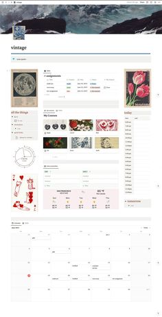 an image of a website page with pictures on the front and back pages, including flowers