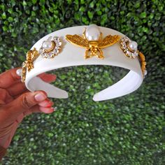 White Embellished Headband Embellished Headband, Embellished Headbands, Full Service, Color White, Hair Accessories, Fast Delivery, Women Accessories, Outfit Accessories, Hair