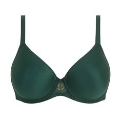 Spacer T-shirt bra CHANTELLE Graphic Support Green Bra, Chantal Thomass, Agent Provocateur, T Shirt Bra, Second Skin, Shells, Mesh, Bra, Wardrobe