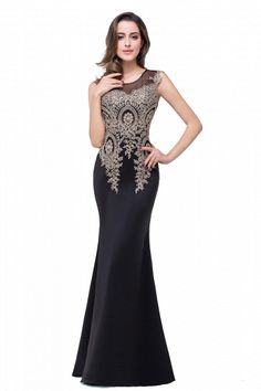 Cheap Party Dresses Online | BmBridal Elegant Black Wedding Dress For Banquet, Elegant Bridesmaid Gown With Illusion Neckline, Fitted Bridesmaid Gown With Illusion Neckline, Sleeveless Wedding Gown With Back Zipper, Elegant Bridesmaid Dress With Illusion Neckline For Party, Fitted Chiffon Gown With Illusion Neckline, Elegant Wedding Dress With Illusion Neckline, Elegant Mermaid Wedding Dress With Sweep Train, Elegant Bridesmaid Evening Dress With Illusion Neckline