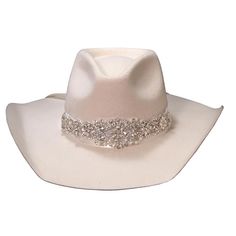 Juliet | Womens Felt Cowboy Hat – American Hat Makers Elegant White Hat Bands For Rodeo, Western Flat Brim Wedding Hat, Elegant White Hat Band For Rodeo, Western Style Flat Brim Wedding Hat, Western Style Wedding Hat With Flat Brim, Elegant White Hats For Ranch, Elegant White Hat For Ranch, Western Fedora Hat For Wedding, Western Hat Bands For Wedding And Kentucky Derby