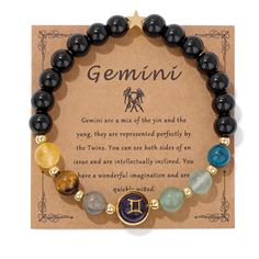 PRICES MAY VARY. 【DESIGN】12 Constellations protection stone bracelet. Every zodiac has a range of stones that are said to bring the best power, fortune and good vibes to the individual. We've selected 6 healing crystals based on the traits of each zodiac sign. 【ZODIAC BIRTHSTONES】Each constellation has its own unique birthstones, the Gemini birthstones - Citrine, Tiger's Eye Stone, Labradorite, Green Aventurine, Green Fluorite, Apatite. Wearing this constellation stone bracelet will make you fee Spiritual Zodiac Beaded Bracelets For Healing, Zodiac Sign Round Beads Jewelry As Gift, Spiritual 8mm Beads Jewelry For Birthday Gift, Spiritual Jewelry With 8mm Beads For Birthday Gift, Celestial Style Beaded Bracelets As Gift, Spiritual Zodiac Sign Bracelet Gift, Spiritual Beaded Bracelets With 8mm Beads For Birthday Gift, Adjustable Celestial Beaded Bracelets As Gifts, Spiritual 8mm Beads Jewelry For Birthday