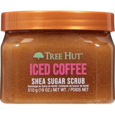 Tree Hut Iced Coffee Shea Sugar Exfoliating & Hydrating Body Scrub, 18 oz. Tree Hut Coffee Scrub, Tree Hut Velvet Coffee, Tea Hut Scrub, Tree Hut Christmas Scrubs, Preppy Body Care, Fall Body Scrub, Treehut Body Scrub, Cinnamon Sugar Scrub, Tree Hut Sugar Scrub