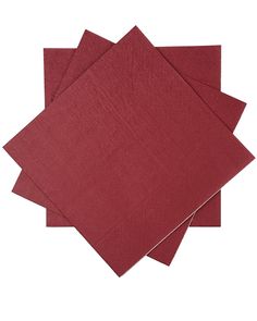 four red napkins sitting on top of each other