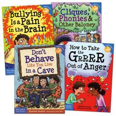 Solid information, sound advice, fun illustrations, real-life topics, and practical tips -- no wonder these books are so popular with young readers. Together they make a cool collection of self-help books that really help. This set of 4 books answers all the questions one has when growing up. All books in the set are paperback. Included book titles: Bullies Are a Pain in the Brain (112 pages), Cliques, Phonies, and other Baloney (136 pages), Don't Behave Like You Live in a Cave (128 pages), and Book Titles, Mindfulness For Kids, Beginning Of The School Year, Fun Illustration, Kids Book, Books Young Adult, Self Help Books, Emotional Development, Kids' Book