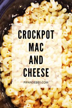 the crockpot mac and cheese recipe is ready to be cooked in the slow cooker