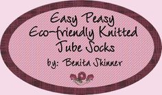 a pink circle with the words easy peasy co - friendly knits tube socks