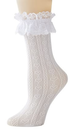 Coquette Socks Png, Designer Socks Women, Cute Lace Socks, Cute High Socks, Cute Frilly Socks, Nee Socks, Frilly Socks Aesthetic, Soft Girl Shoes, Cute White Socks