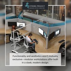 The modern office needs adaptable solutions. Modular workstations can be configured to fit any space, allowing for privacy, collaboration, and ergonomic comfort. Perfect for today’s evolving workplace. #OfficeDesign #ModularWorkstations Office Needs