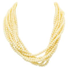 This elegant necklace features 8 strands of 4.66mm (approximately) very pale angel skin coral beads with an elongated 14k yellow gold floral flower filagree clasp. Elegant Dragon, Three Strand Necklace, Dragon Skin, Angel Skin, Nugget Necklace, Double Strand Necklace, Cultured Pearl Necklace, Coral And Gold, Elegant Necklace