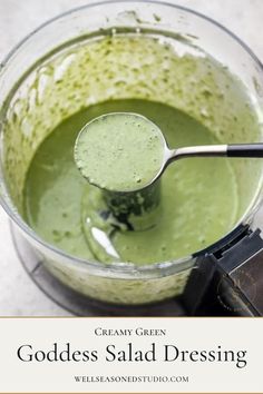 Creamy Green Goddess Salad Dressing (with any herbs!) Goddess Salad Dressing, Green Goddess Salad Recipe, Green Goddess Salad Dressing, Green Goddess Salad, Goddess Salad, How To Cook Kale, Creamy Salad Dressing, Butternut Squash Pasta, Scrumptious Food