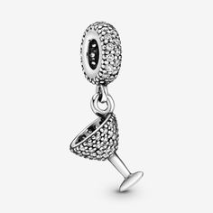 Raise your glass to style with this sterling silver dangle charm, shaped as a cocktail glass that's been carefully set by hand with cubic zirconia stones. Wear the hand-finished style on a Pandora Moments bracelet or necklace to celebrate something special. Pandora Pavé Cocktail Glass Dangle Charm | Sterling Silver | 791535CZ New Pandora Charms, Pandora Pave, Charms Pandora, Fashion Beads, Bracelet Pandora, Pandora Bracelet Charms, Cocktail Glass, Dangle Charms, Pandora Bracelet