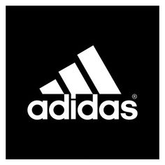 the adidas logo on a black background