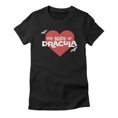 the bride of dracula heart women's t - shirt by it's me and that