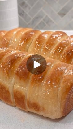 a close up of a pastry on a table