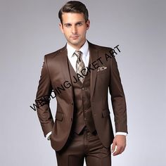 Men brown 3 piece suits wedding three grooms wear suits. new brown tuxedo peak lapel  gift for fionci and friend. event wear 3 piece Men coffee color Jacket Men  Blazer Frogging Button Wedding Party Wear Dinner Coat Listing Include (jacket+vest+trouser) Fabric:- Imported premium Color:- Brown  Dry Clean Only The Coat is for wedding, Party, Proms, and Etc Express Shipping to world-wide but Remote Area May Take Longer Little color variation may possible due to photography and lights Brown Three-piece Suit For Wedding, Brown Three-piece Wedding Suit, Brown Tuxedo Suit For Wedding, Brown Three-piece Suit For Groom With Suit Collar, Brown Three-piece Suit With Suit Collar For Groom, Brown Three-piece Suit For Groom, Formal Brown Blazer For Wedding, Brown Wedding Tuxedo In Suiting Fabric, Brown Elegant Wedding Tuxedo