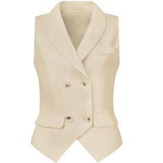 Dress with classic shirts, dress pants, and blazers for business professionals, or pair these suit vests with tees, shorts, skirts, and dresses for a casual chic look. This fitted silhouette keeps this vest on trend and the adjustable strap at the back offers an accurate fit. This suit vest is a lightweight and comfortable fabric with a double-breasted design, a pointed hem, flap pockets, and an adjustable strap at the back. This waistcoat is a versatile piece that can be worn buttoned for forma Workwear Single-breasted Vest With Suit Collar, Elegant Blazer With Vest And Lapel Collar, Tailored Blazer With Vest For Office, Single Breasted Vest With Lapel Collar For Office, Single Breasted Office Vest With Lapel Collar, Tailored Vest With Suit Collar For Work, Office Vest With Notch Lapel And Buttons, Classic Sleeveless Office Blazer, Fitted Vest With Buttons And Lapel Collar