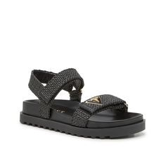 Guess-Fabrisa Sandal Keep it simple with the strappy style of the Fabrisa sandals from Guess. This classic pair features an intricate woven design with a charm that features the brand's logo. Black Sandals With Braided Straps For Spring, Black Sandals With Braided Straps, Dad Sandals, African Shoes, Chunky Sandals, Woven Design, Keep It Simple, Black Sandals, Logo Branding