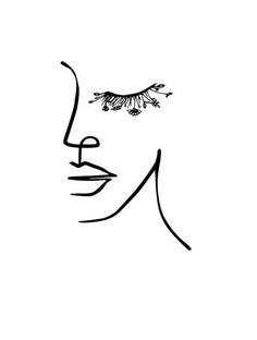 Flower Lashes SVG Cut File, Face, Flowers Lashes, Batwing For Cricut Explore and Silhouette Cameo, Brother SNC/DX Flower Lashes, Lash Art, Make Up Diy, It's My Birthday Shirt, Line Flower, Face Lines, Flower Svg, Abstract Faces, Cricut Explore