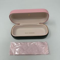 Kate Spade New York Pink/Green Sunglass Case+Cleaning Cloth Brand New And Never Been Used. Kate Spade Hard Clamshell Sun Eyeglasses Case Pink With Polish Cloth Please Look At Images, They Are Considered As Part Of The Description. Comes From A Smoke Free Home. Same/Next Day Shipping Thanks For Looking. Have A Blessed Day! Unrealistic Wishlist, Summer Job, Cloth Brand, Eyeglasses Case, Pink Sunglasses, Glass Case, Kate Spade Accessories, Have A Blessed Day, Eyeglass Case