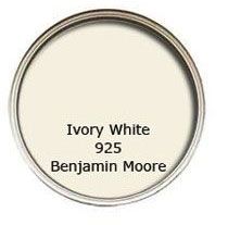 ivory white paint with the words, ivory white 925 benjamin moore on it