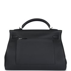 a black handbag on a white background with the handle extended to the top half