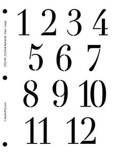 the numbers are black and white on a white background, with dots in each row