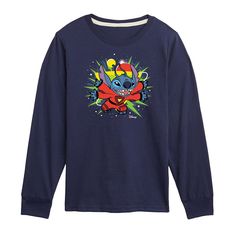 Add the finishing touch to your kid's outfit with this fun Disney's Lilo & Stitch Boys 8-20 Space Icon Long Sleeve Tee. © Disney Add the finishing touch to your kid's outfit with this fun Disney's Lilo & Stitch Boys 8-20 Space Icon Long Sleeve Tee. © Disney FEATURES CrewneckFABRIC & CARE Cotton, Heather; Cotton, Polyester Machine wash Imported Size: X Large. Color: Navy. Gender: male. Age Group: kids. Space Icons, Lilo Stitch, Disney Lilo, Lilo And Stitch, Long Sleeve Tee, Fabric Care, Age Group, Long Sleeve Tees, Kids Outfits